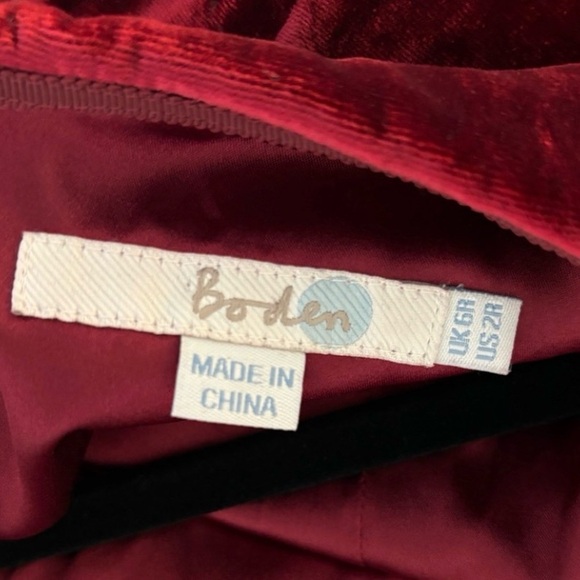 Boden Crandberry Velvet Sheath Dress - Picture 5 of 5